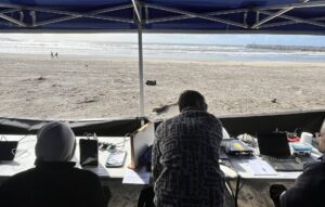 view of surf comp judging