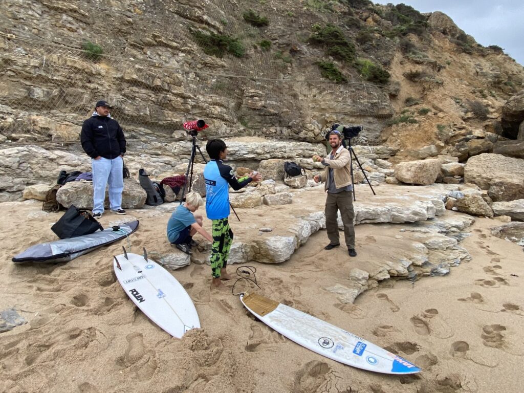 Getting ready to surf